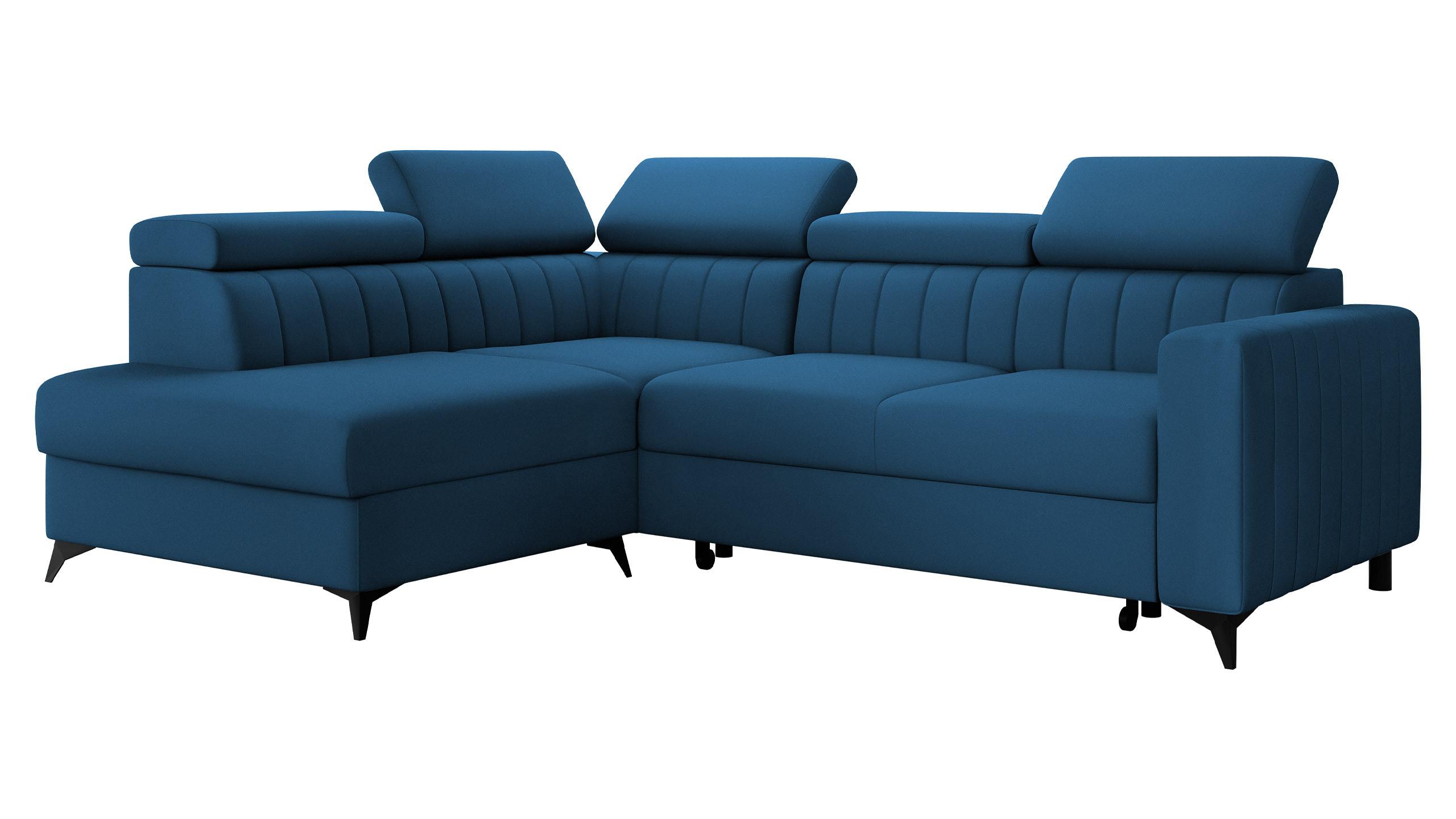 ECKSOFA Milano 2RRLXP, Seite: Links LXP+R+2R - Blau, Holz/Textil (249/195cm) - MIRJAN24