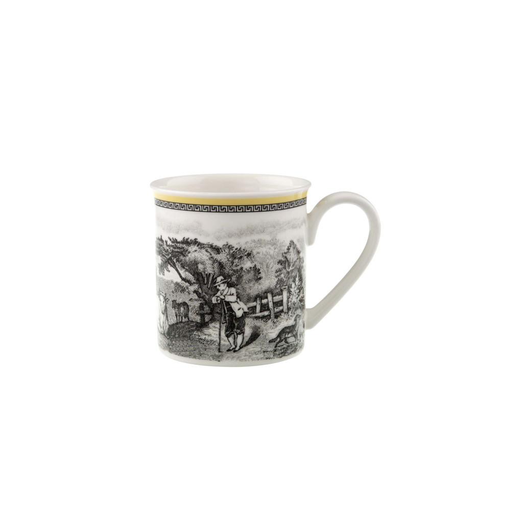 KAFFEEBECHER Audun Ferme weiß-grau-gelb 300 ml - Gelb/Weiß, Keramik (0.3L) - Villeroy & Boch