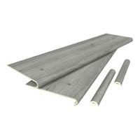 TREPPENVERKLEIDUNG-SET 6 TLG. Bunschoten - Grau, Kunststoff (120/32cm) - NEU.HOLZ