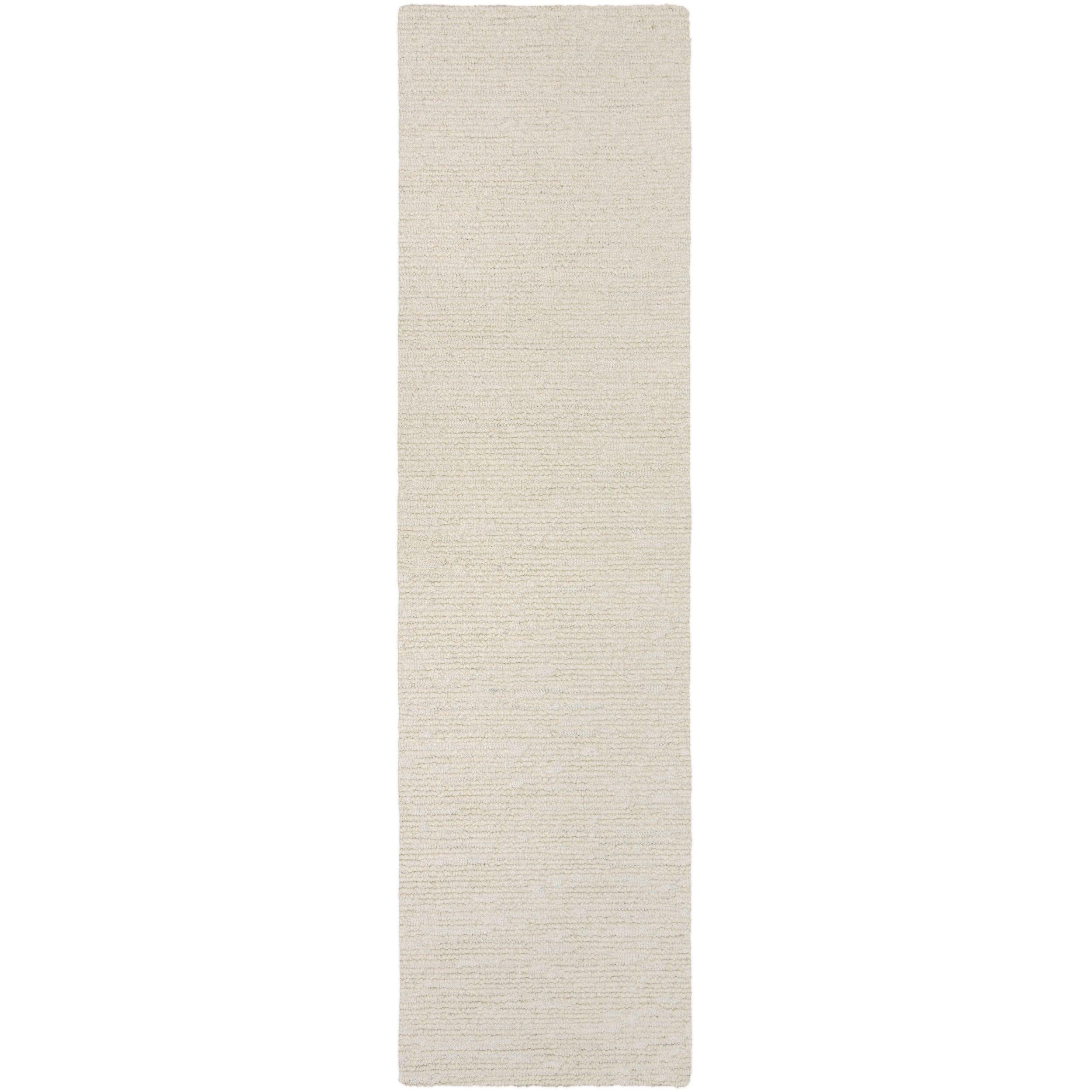 WOLLTEPPICH ALNE, einfarbig, Creme, 80 x 230 cm - Creme, Textil (230/80cm) - KADIMA DESIGN