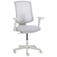 BÜROSTUHL Stoff Hellgrau Sero - Hellgrau/Grau, Textil (66/95/58cm) - Beliani