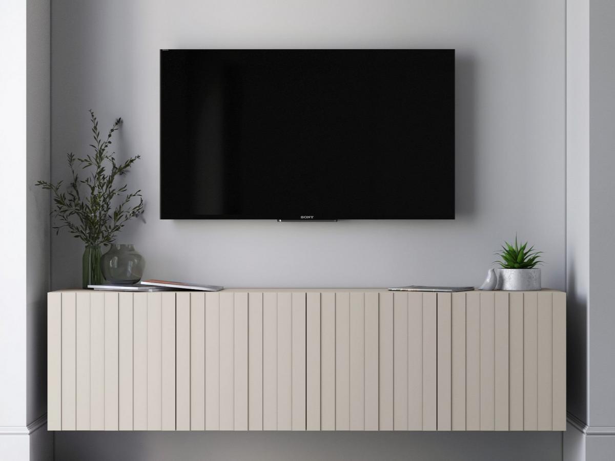 TV-SCHRANK Elpis Kaschmir Matt Glamour 150 cm - Kaschmir, Holzwerkstoff (150/37.5/36.5cm) - Meble Lindner