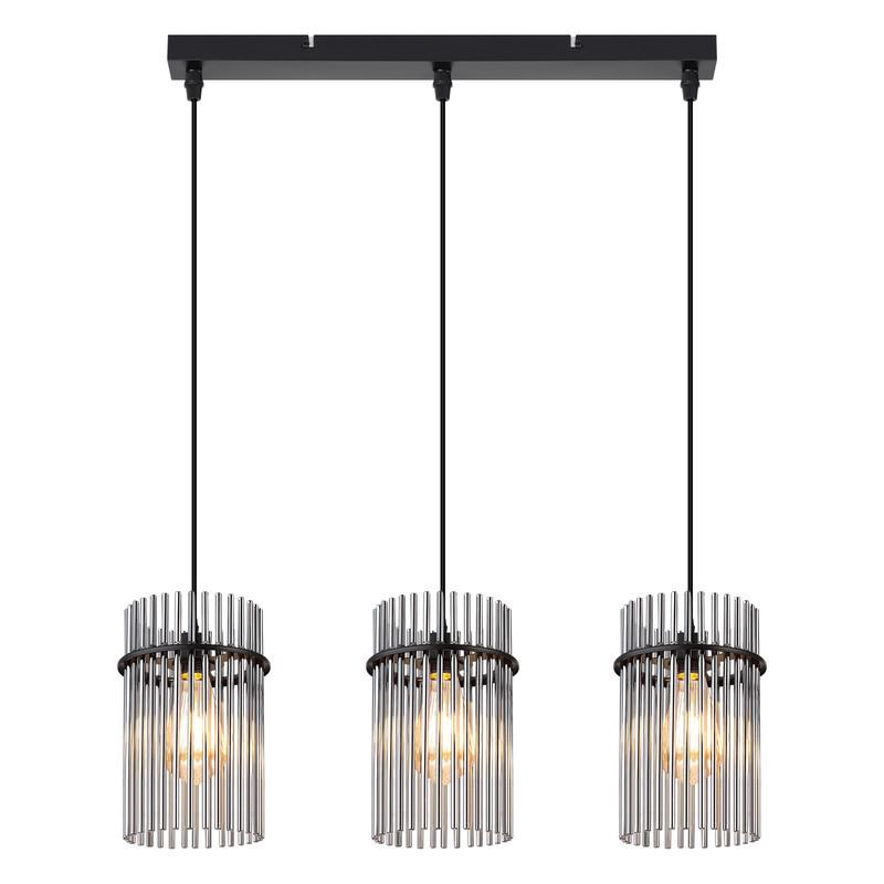 PENDELLEUCHTE BEESKOW Ⅲ 48/5/150 cm - Schwarz, Metall (48/5/150cm) - Nettlife