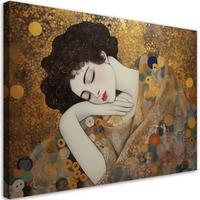 KUNSTDRUCK Gold 90/60 cm - Goldfarben, Textil (90/60cm) - KUNSTLOFT