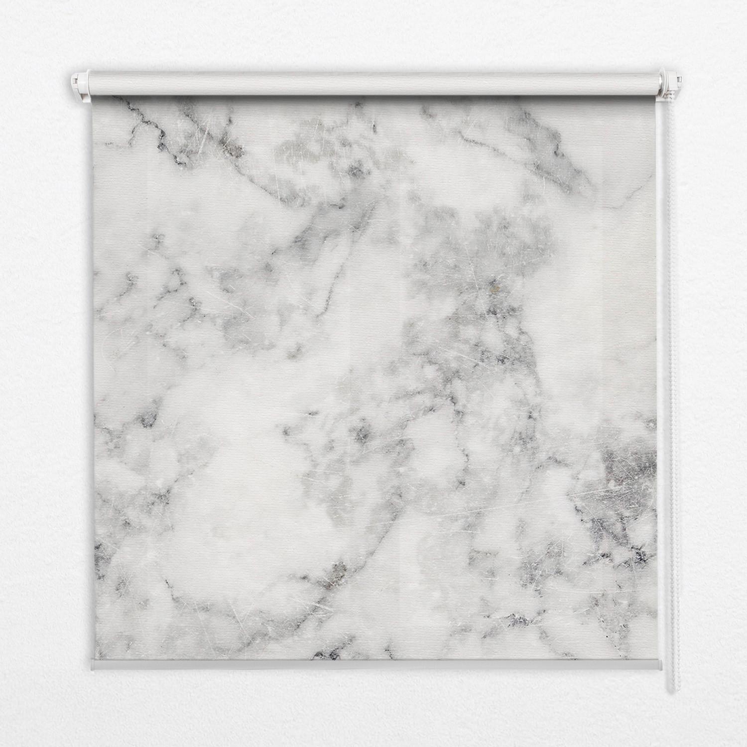 INNENROLLO - Fensterrollo - Rollo - 120x140 cm - Grauer Marmor - Grau, Kunststoff (120/140/0.5cm) - TULUP