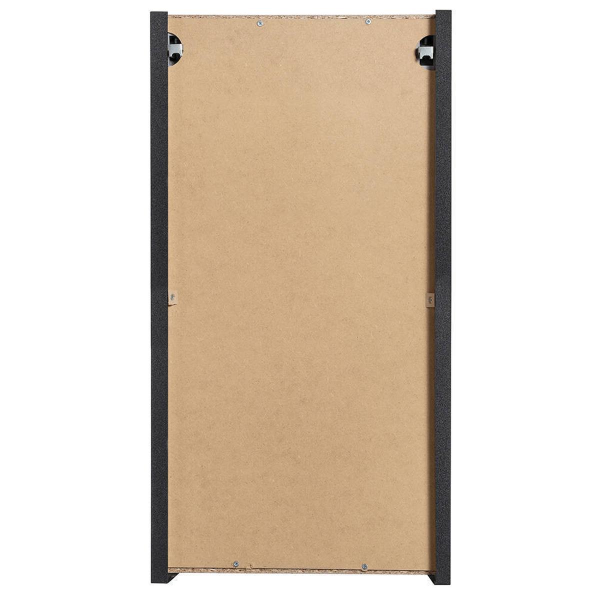BAD-HÄNGESCHRANK Skelbolu - Schwarz, Holzwerkstoff (30/57/19cm) - [en.casa]