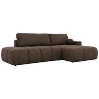 ECKSOFA LORAN L Braun Velvet - Rechts - Schwarz/Braun, Kunststoff/Textil (292/170cm) - MKS