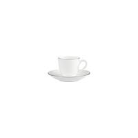 MOKKA-/ESPRESSOOBERTASSE MIT UNTERTASSE Anmut Platinum No.1 weiß 60 ml - Weiß, Keramik (12/7.9/12cm) - Villeroy & Boch