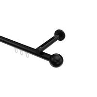 GARDINENSTANGE INNENLAUF Siteno Luino 100 cm, 1-läufig, 20 mm Ø Schwarz - Schwarz, Metall (100cm) - INTERDECO