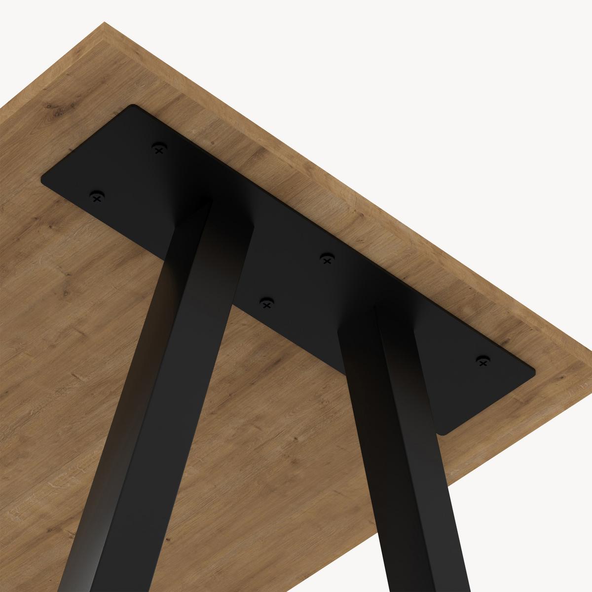 TISCHGESTELL-SET 2 TLG. Heustreu - Schwarz, Metall (40/45/12cm) - [en.casa]