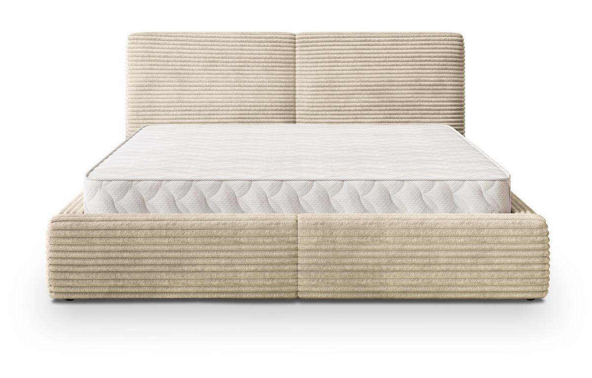 POLSTERBETT FELURO T 200x200 cm mit Bettkästen - Creme - Creme, Holz/Textil - MASSENO