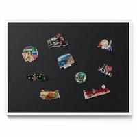 MAGNETTAFEL 80x60 cm Weißer Rahmen Farbe Schwarz - Robinienfarben, Metall (80/60/0.4cm) - TULUP