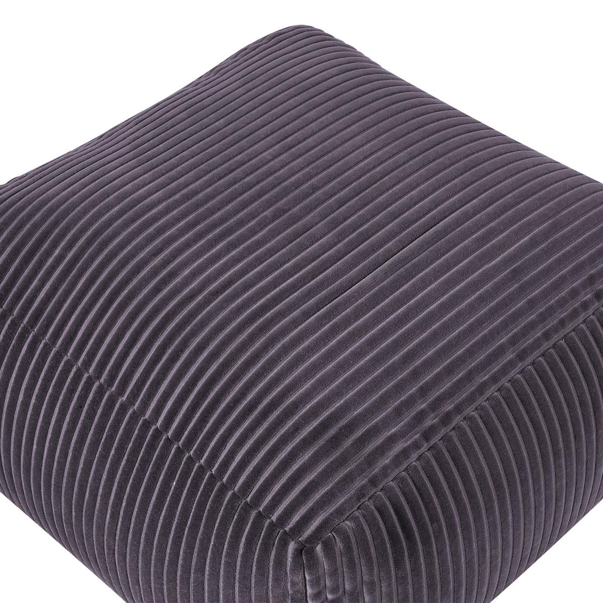 POUF Mukki 50/50/30 cm - Grau, Textil (50/30/50cm) - Beliani