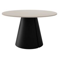 ESSTISCH Calma 120 - Kaschmir/Schwarz, Holzwerkstoff/Metall (120/120/76cm) - MIRJAN24