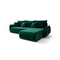 ECKSOFA Akita - Grün, Holzwerkstoff/Textil (280/185cm) - Fun Möbel
