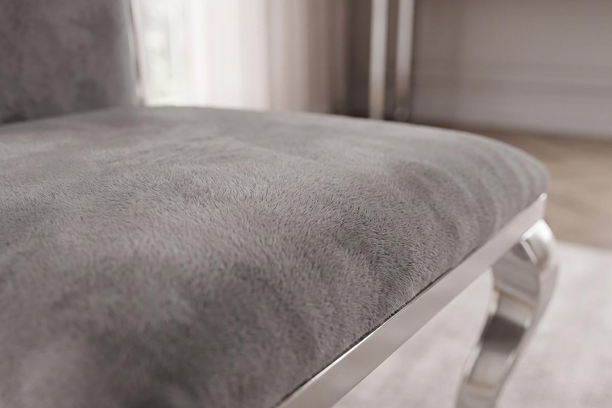 ESSZIMMERSTUHL MORA Grau Velvet (1er-Set) - Grau, Textil (48/109/57cm) - KAWOLA