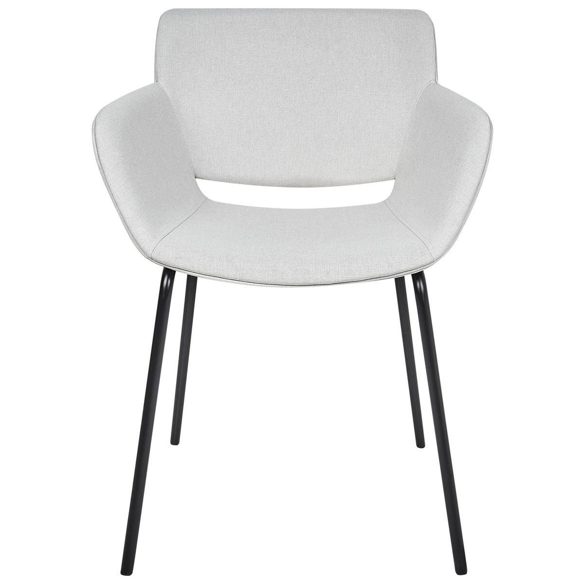 ESSZIMMERSTUHL 2er-Set Stoff Hellgrau Axtel - Hellgrau, Textil (60/81/52cm) - Beliani