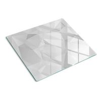 GLASPLATTE 60x52 cm Abstrakte Dreiecke - Weiß, Glas (60/0.4/52cm) - TULUP