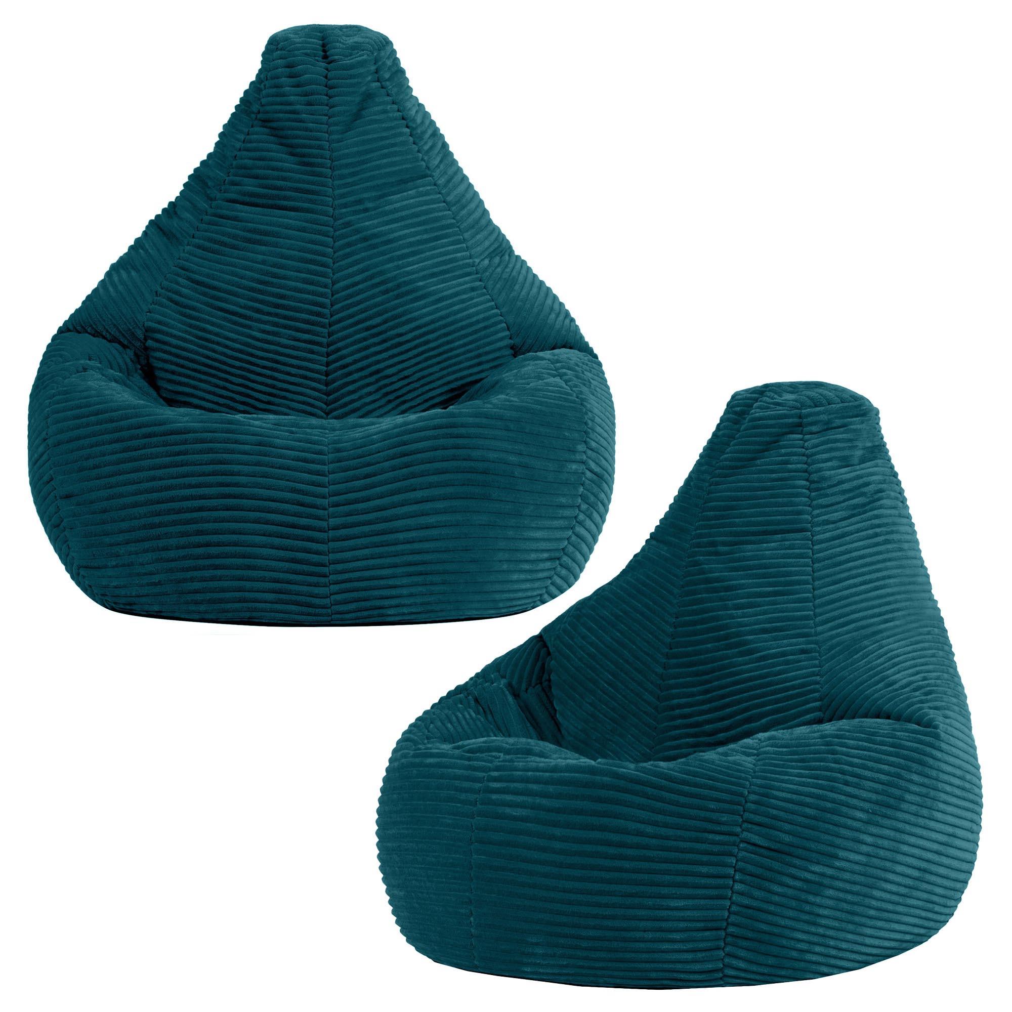 SITZSACK für Kinder Sessel aus Cord 2-tlg. - Grün, Textil (69/59/65cm) - icon