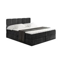 BOXBETT mit Matratze H4 und Lattenrost - LIRO - 200x200 - Schwarz Casablanca - Schwarz, Holzwerkstoff/Kunststoff (200/200cm) - ALTDECOR