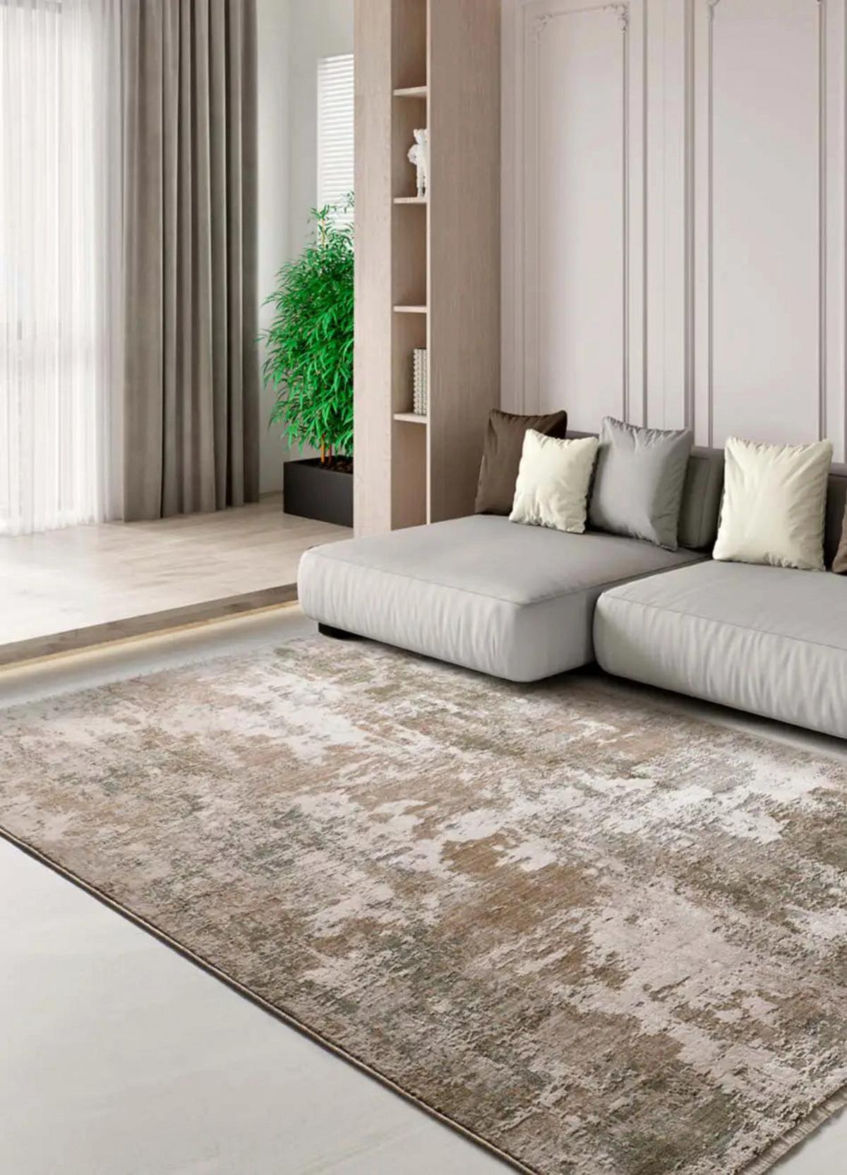 KURZFLORTEPPICH Beige / Grün Ona 200/290 cm - Beige/Grün, Textil (200/290cm) - Atticgo