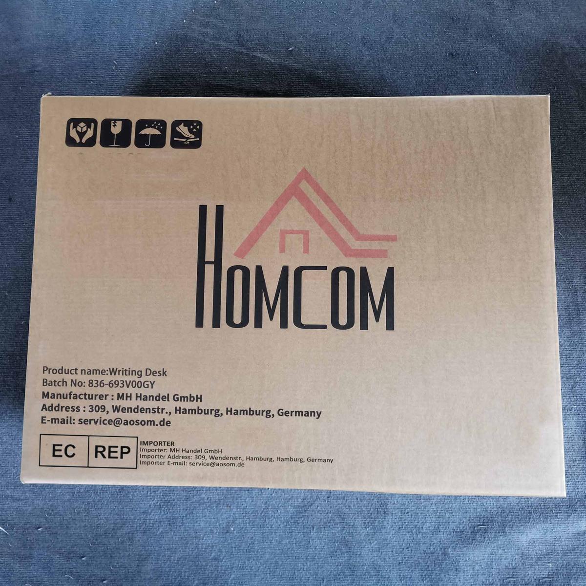 COMPUTERTISCH Spanplatte Metall Grau - Schwarz/Grau, Holzwerkstoff/Metall (120/60/76.5cm) - HOMCOM