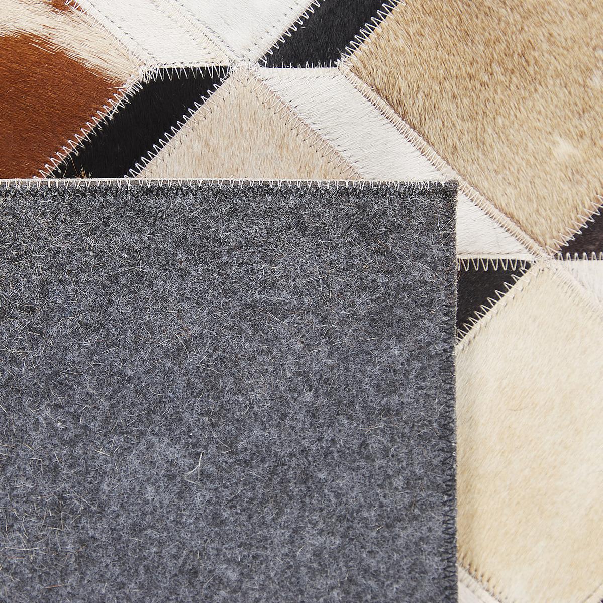PATCHWORK-TEPPICH Serinova 200/140 cm - Braun, Fell (140/200cm) - Beliani