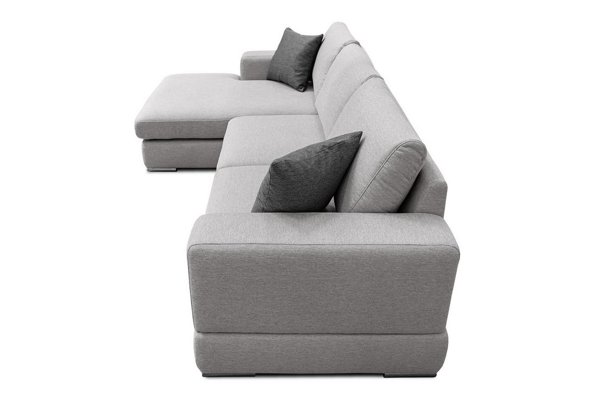 ECKSOFA OTTO 4-Sitzer, hellgrau - Hellgrau, Holzwerkstoff/Textil (159/279cm) - Wozimo