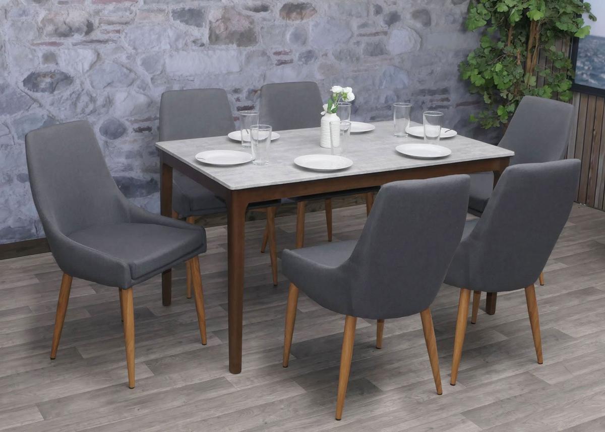 ESSZIMMERSTUHL Grau 2er-Set - Dunkelgrau/Grau, Textil (50/89/60cm) - MCW