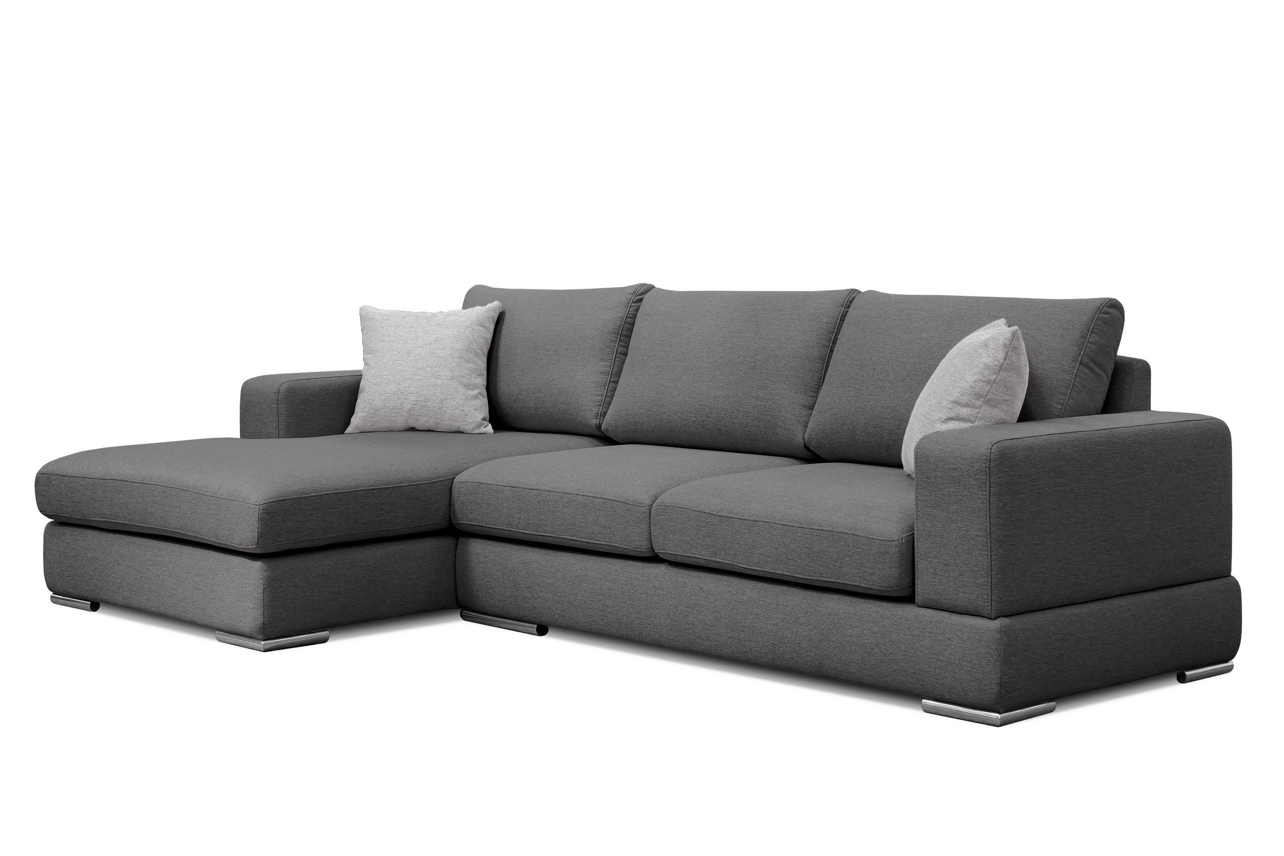 ECKSOFA OTTO 4-Sitzer, dunkelgrau - Dunkelgrau, Holzwerkstoff/Textil (159/279cm) - Wozimo
