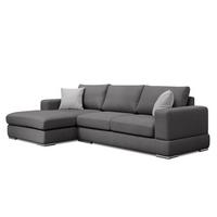 ECKSOFA OTTO 4-Sitzer, dunkelgrau - Dunkelgrau, Holzwerkstoff/Textil (159/279cm) - Wozimo