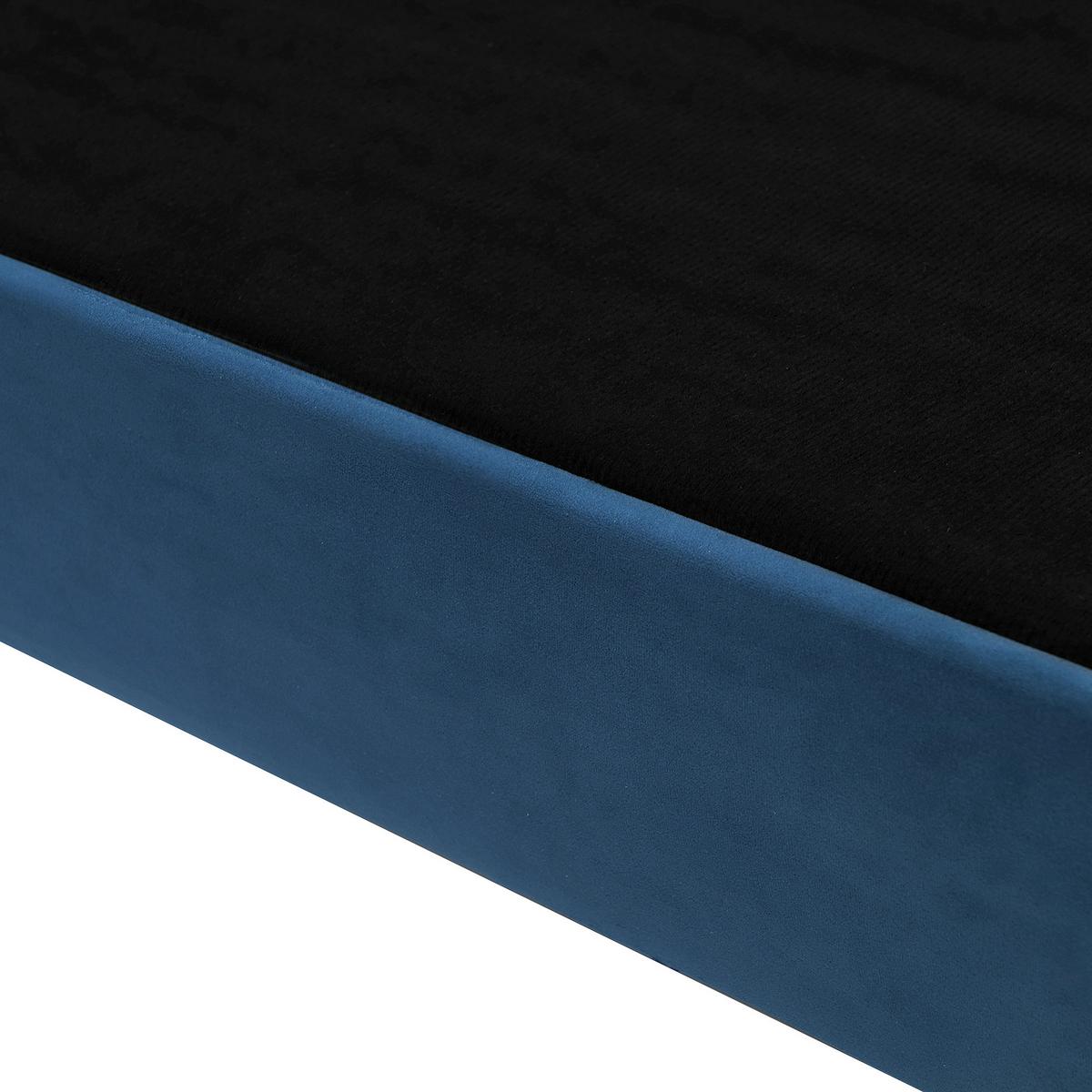 2-SITZER-SOFA Samtstoff Kobaltblau Skien - Hellblau, Textil (165/91/83cm) - Beliani