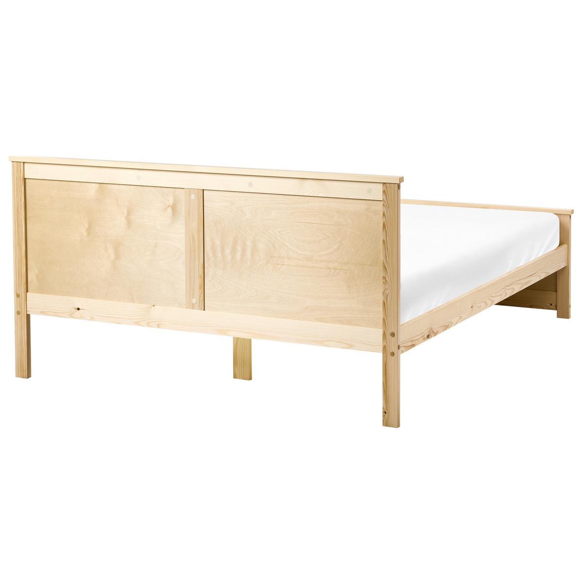 BETT mit Lattenrost 140/200 cm Kiefernholz Hellbraun Dauphin - Hellbraun, Holz (140/200cm) - Beliani