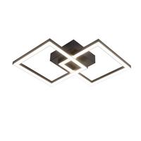 LED-DECKENLEUCHTE Mabie 6/29.5/47cm - Schwarz, Metall (29.5/6/47cm) - Nettlife