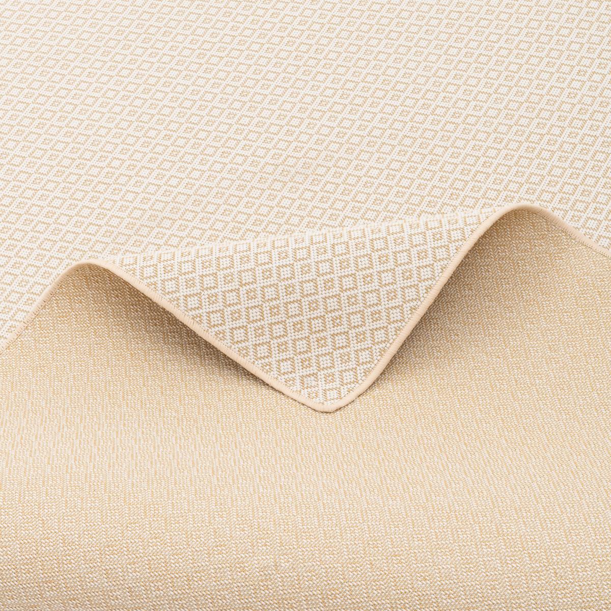 IN & OUTDOOR TEPPICH FLACHGEWEBE OSLO KARO MODERN - Honig, Textil (80/400cm) - Snapstyle