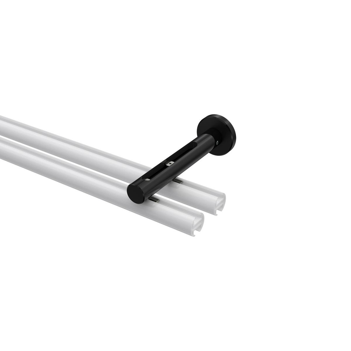 TRÄGER FÜR GARDINENSTANGEN INNENLAUF 20 mm Ø, Siteno Langloch 1 bis 3-läufig, Schwarz - Schwarz, Metall (13/4/4cm) - INTERDECO