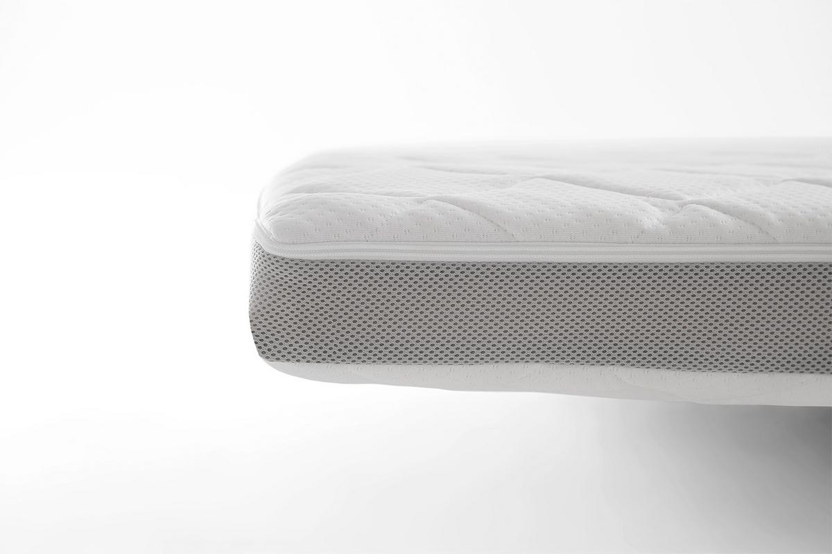 TOPPER KARO-KLIMA KALTSCHAUM SOLO Weiß - Weiß, Textil (180/200cm) - KAWOLA