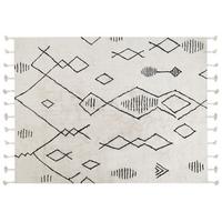 KURZFLOR-TEPPICH Kebir 230/160 cm - Weiß, Textil (160/230cm) - Beliani