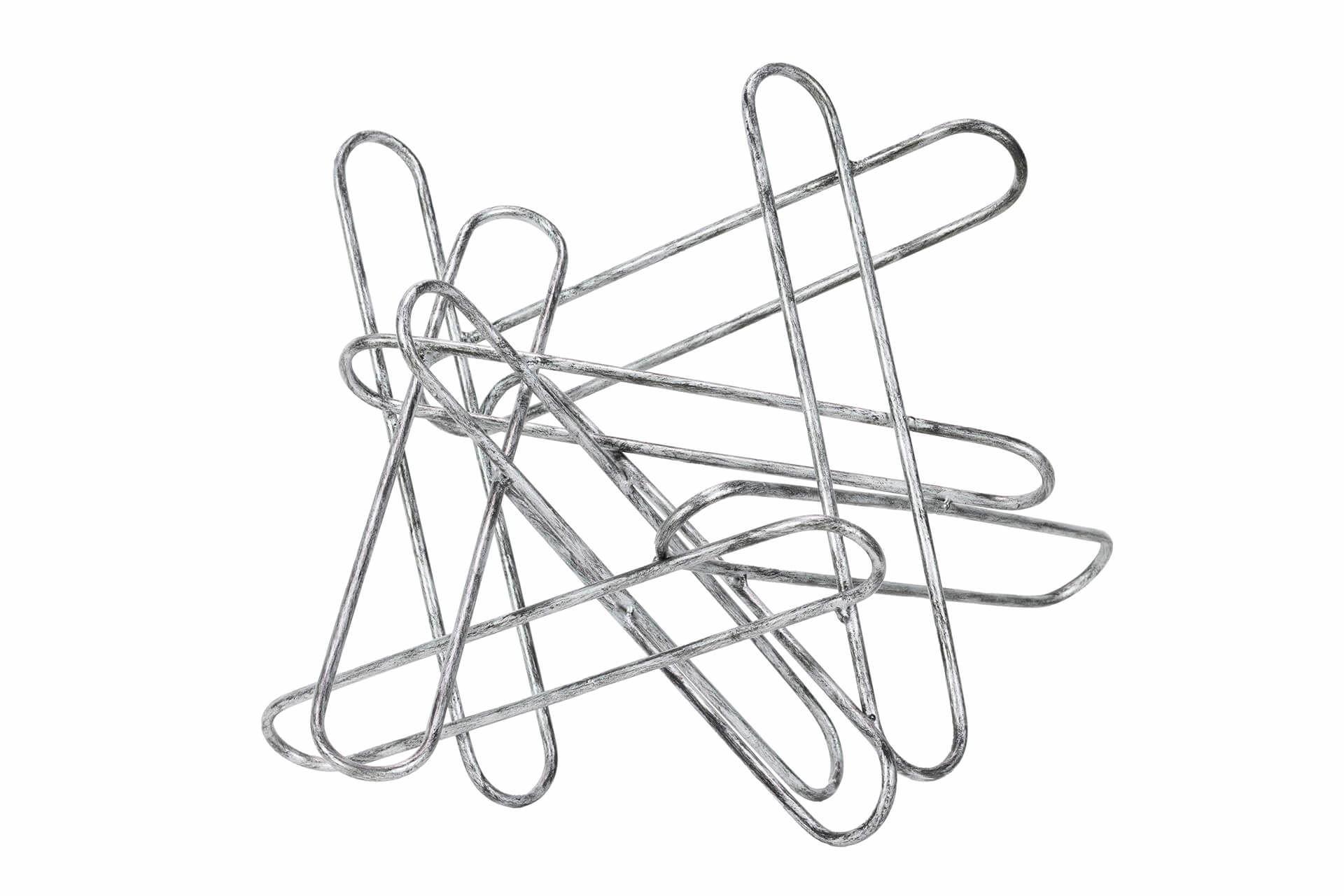 METALLSKULPTUR Silber 45/40 cm - Silberfarben, Metall (3.51/40/25cm) - KUNSTLOFT