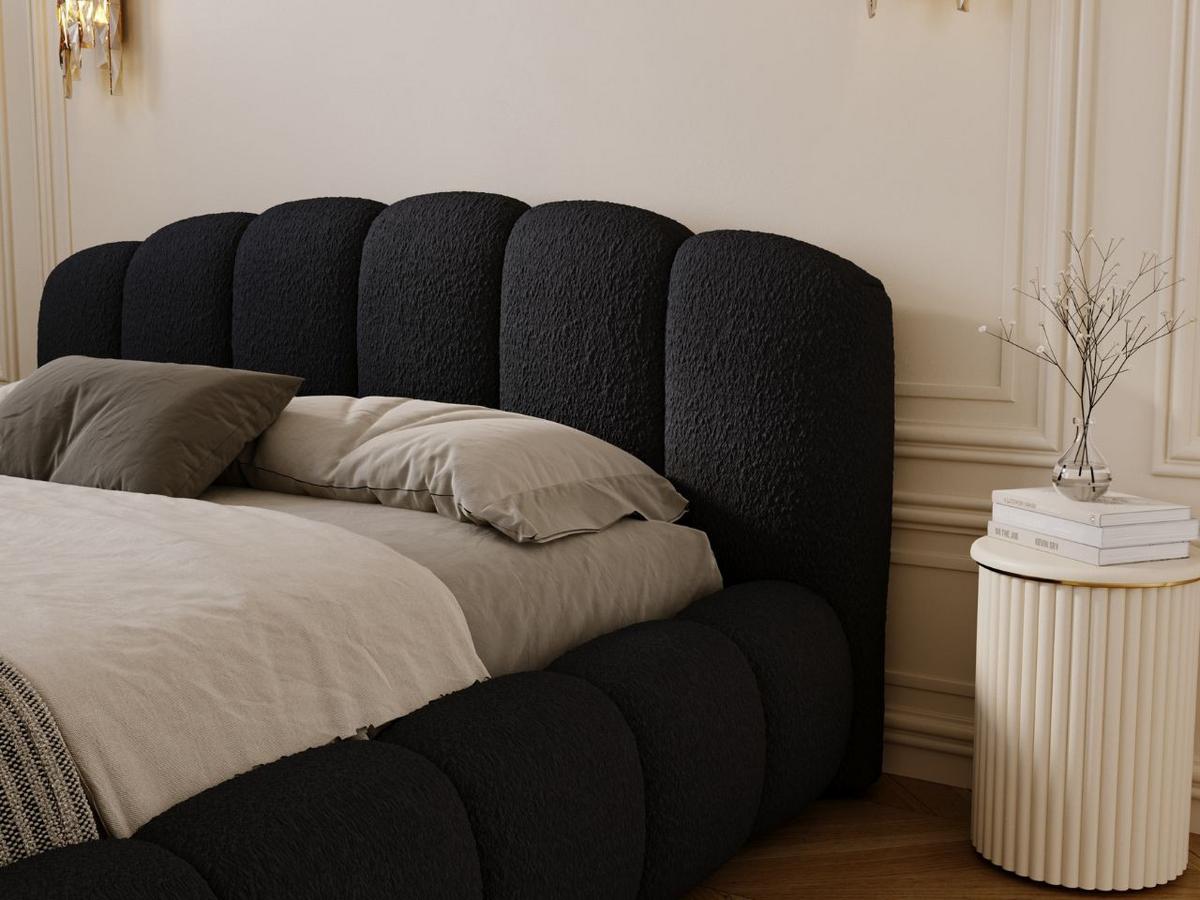 POLSTERBETT CLOUD SOFT - Schwarz, Textil (206/234cm) - Graingold