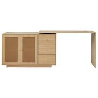 SIDEBOARD mit Türen & Schubladen in Eichenoptik - Eichefarben, Holzwerkstoff (126/75/40cm) - Urban Meuble