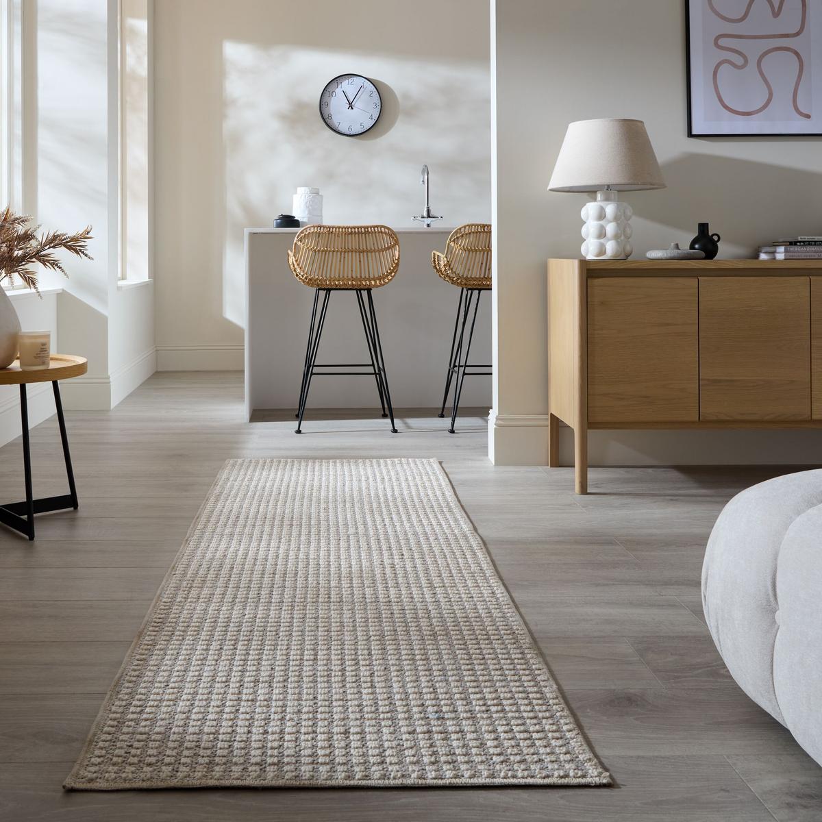 KURZFLORTEPPICH Waschbar NORA, einfarbig, aus Polyester, Grau, 78 x 300 cm - Grau, Textil (300/78cm) - KADIMA DESIGN