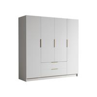 KLEIDERSCHRANK Sofia I - Goldfarben/Schwarz, Holzwerkstoff/Kunststoff (200/216/60cm) - MIRJAN24