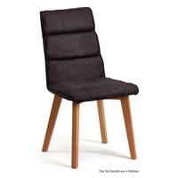 ESSZIMMERSTUHL (4er-Set) Darell 47x92x60 Eiche geölt/Espresso - Eichefarben/Dunkelbraun, Kunststoff (60/92/47cm) - 58aufmkessel