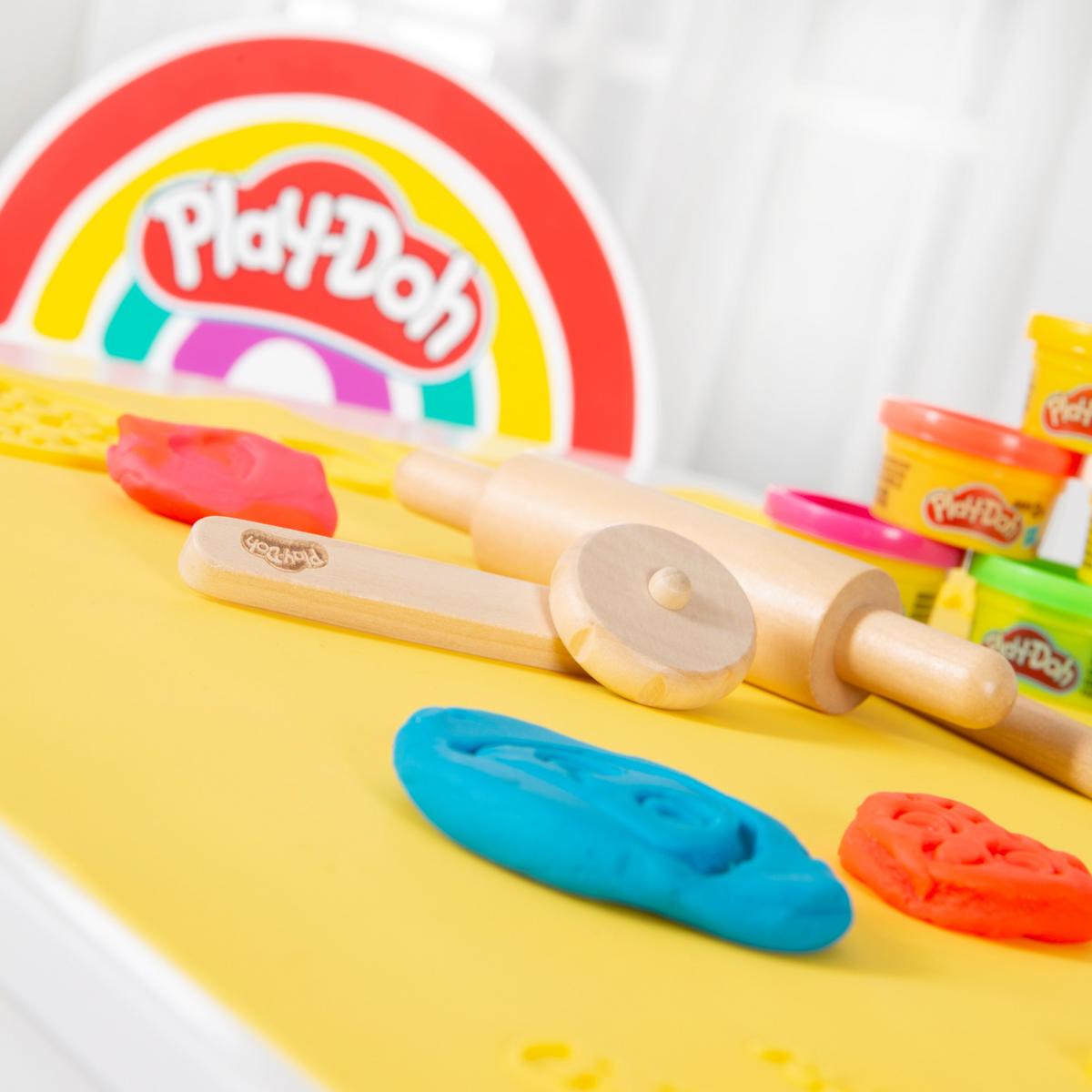 SPIELSET KNETE roba x Play-Doh Groß - Grau, Holz/Kunststoff (50/55/1cm) - Roba