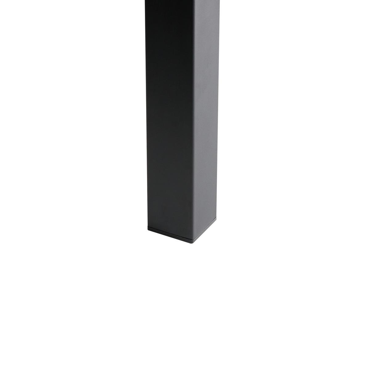 GARTENTISCH 180/90 cm Stein Schwarzer Marmor Feletto - Schwarz, Stein (180/90/76cm) - Beliani