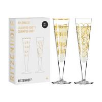 CHAMPAGNERGLÄSER Goldnacht gold 205 ml 2er Set - Goldfarben, Glas (0.205L) - Ritzenhoff
