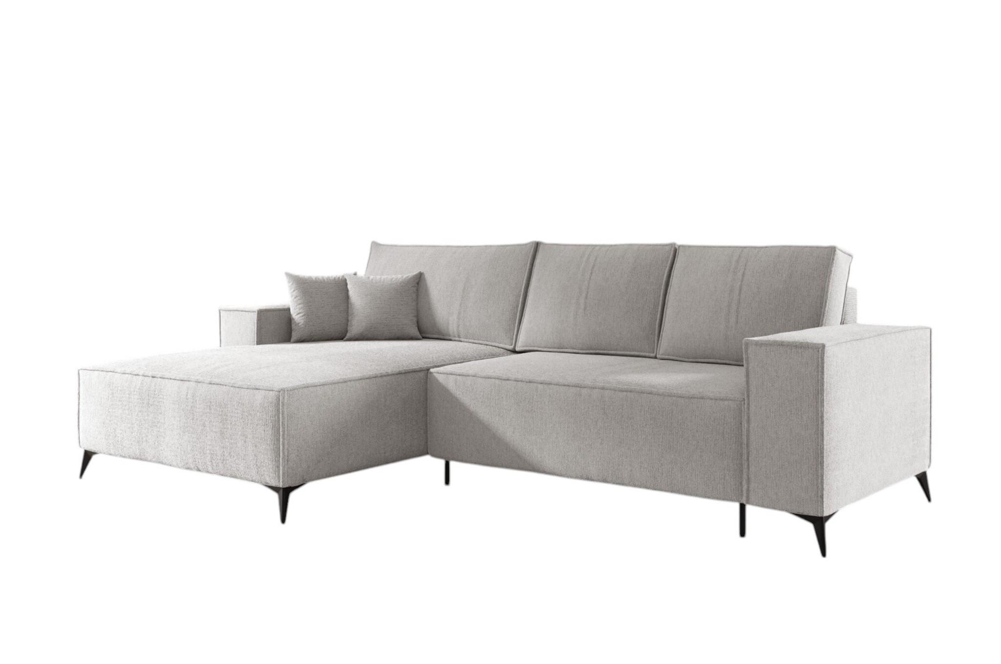 ECKSOFA Fiore - Greige, Holzwerkstoff/Textil (294/185cm) - Fun Möbel