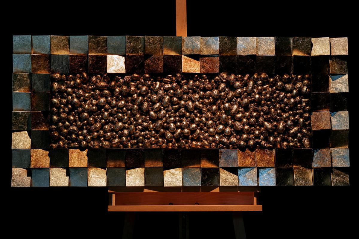 WANDBILD Braun 123/55 cm - Braun, Holz/Kunststoff (6.5/55cm) - KUNSTLOFT