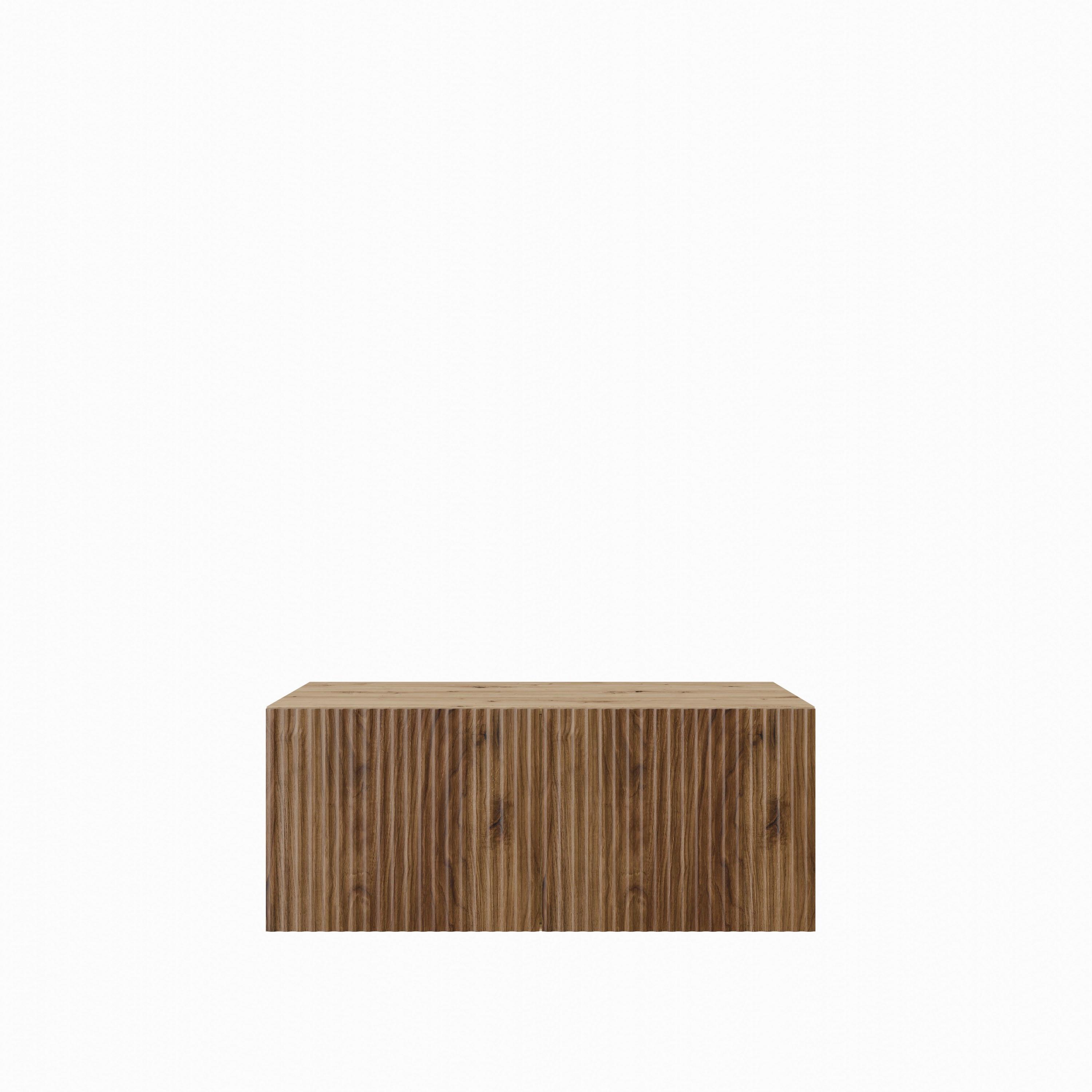 LOWBOARD VAREN 100/41/40 cm, Hängender TV-Schrank Eiche Artisan / Eichefarben - Eichefarben/Braun, Holzwerkstoff (100/41/40cm) - MASSENO